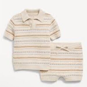 Old Navy Cream and Tan Kids Matching Set